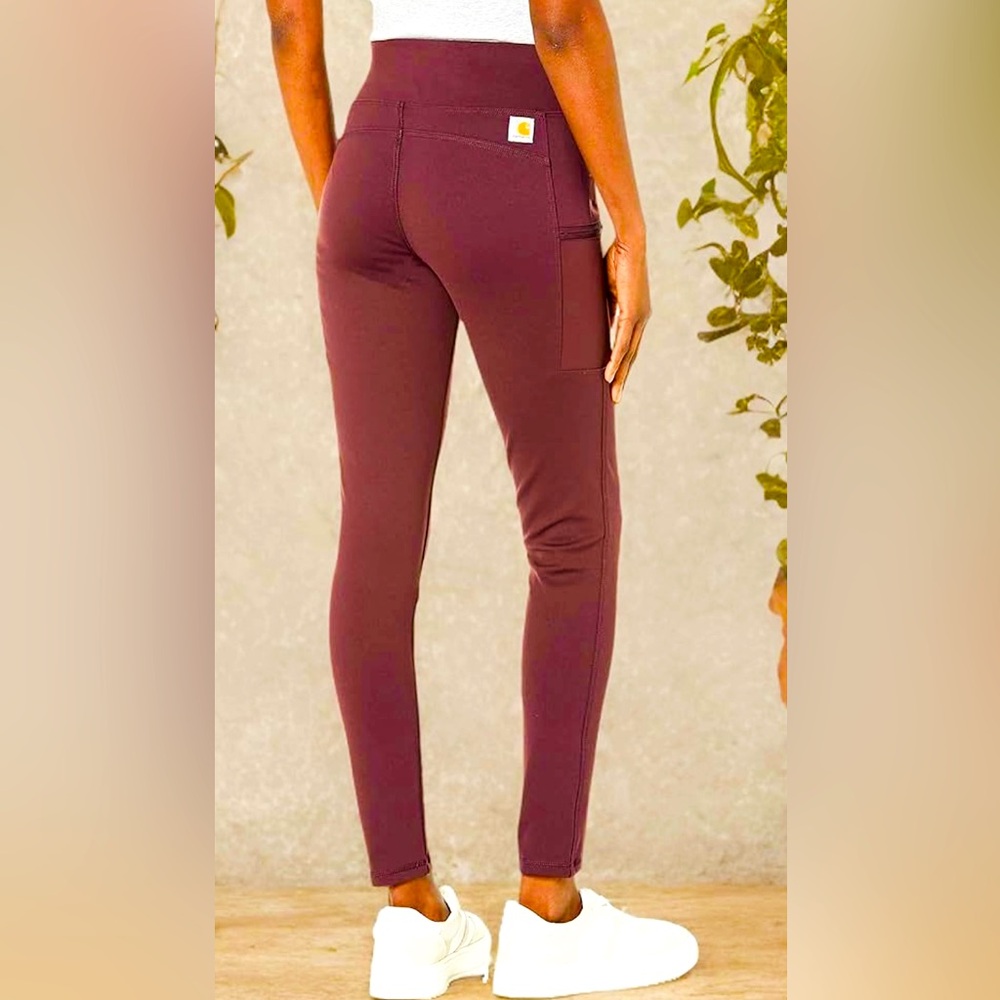 Carhartt Fitted Utility Leggings Burgundy Sz XS